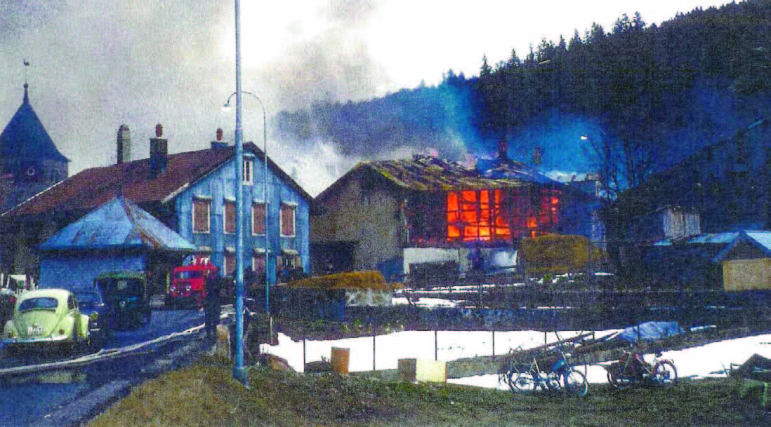 Février 1966: le cœur du village de L’Abbaye réduit en cendres